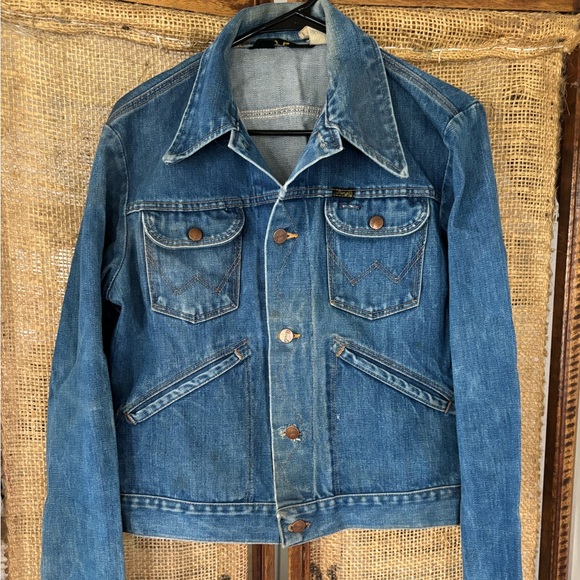 Vintage 70s Wrangler denim jacket Sz 40 M